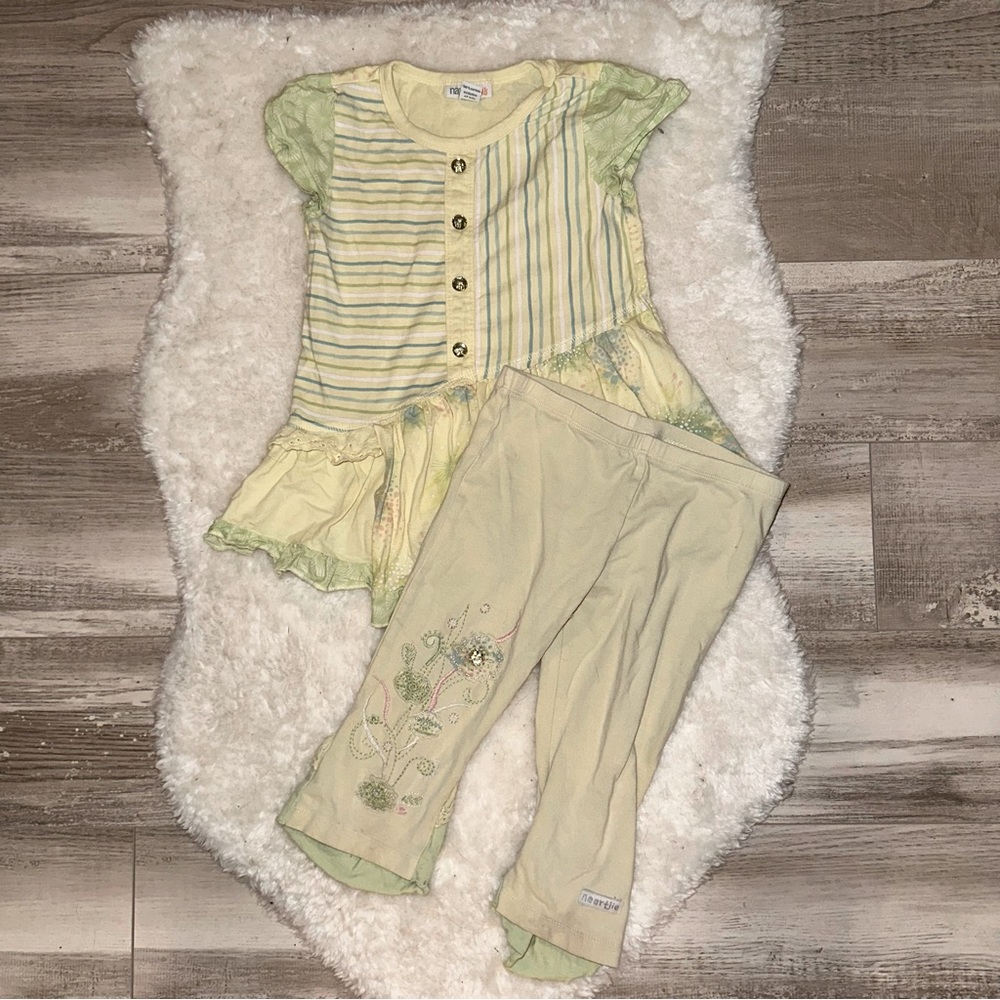 Naartjie Top & Leggings Outfit Size 5